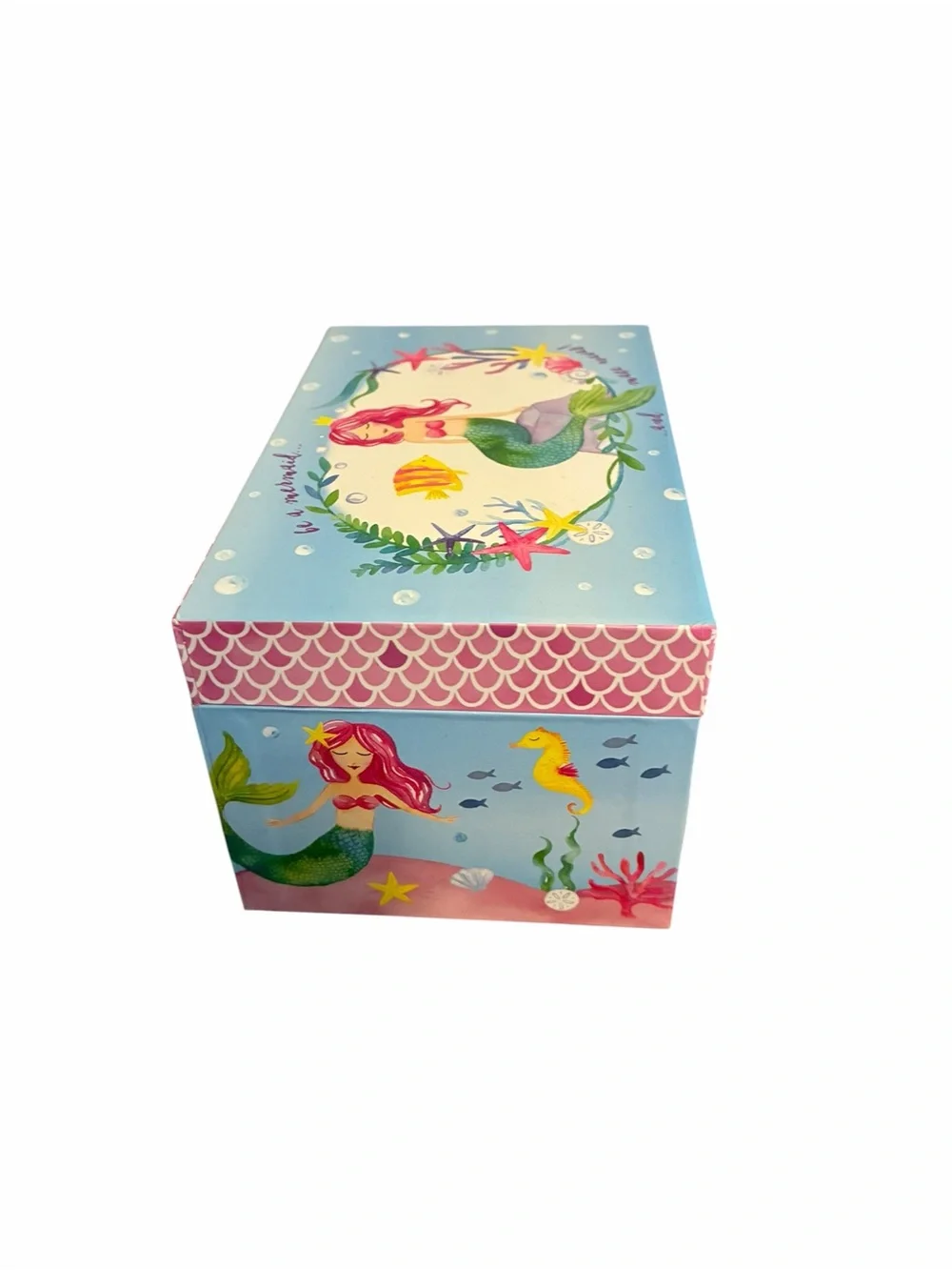Jewelkeeper Mermaid Musical Jewelry Box Blue Pink Under the Sea Spinning Mermaid